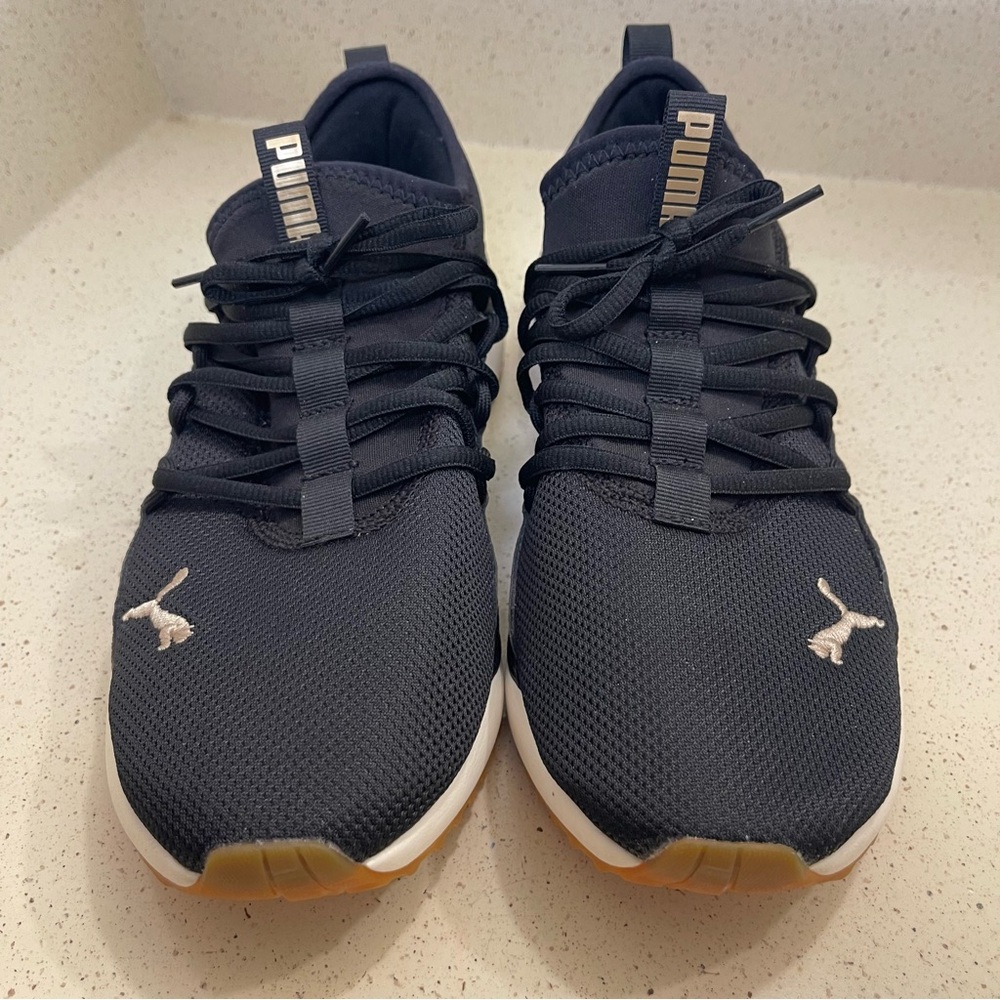 PUMA Charcoal Lace-Up Sneakers